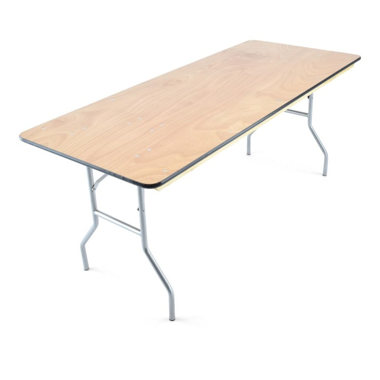 8' Wooden Folding Table